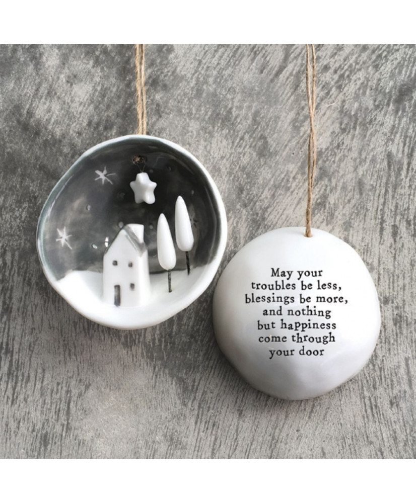 Μπάλα Πορσελάνη Μισή Με Μήνυμα May your troubles… 7,7εκ