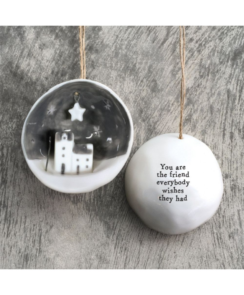 Μπάλα Πορσελάνη Μισή Με Μήνυμα You are the friend… 7,7εκ