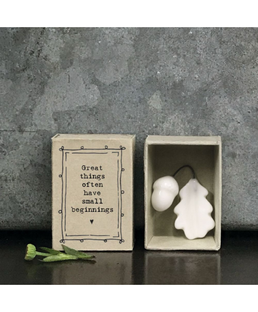 Βελανίδι Πορσελάνινο Σε Σπιρτόκουτο 4,5εκ