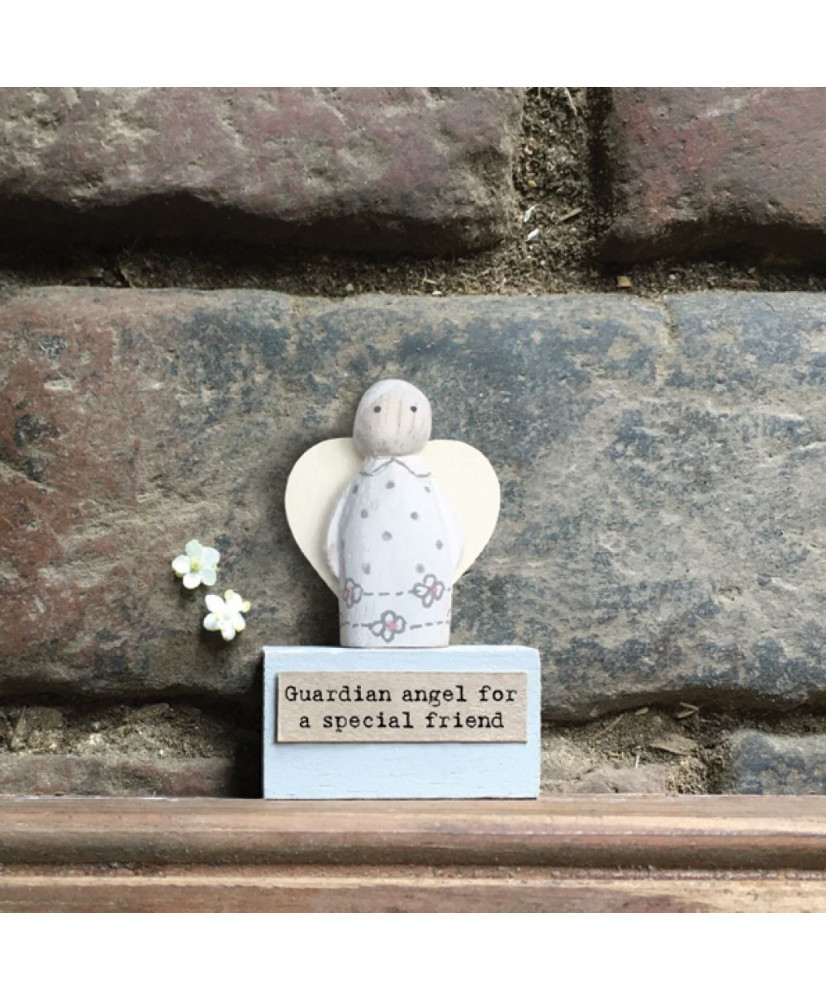 Άγγελος Ξυλόγλυπτος Με Μήνυμα Special Friend 5,5εκ