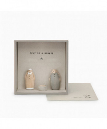 Κάρτα Σε Κουτί Με Φιγούρες Και Μήνυμα Away in a manger