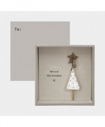 Κάρτα Σε Κουτί Με Δέντρο Και Μήνυμα Merry Christmas