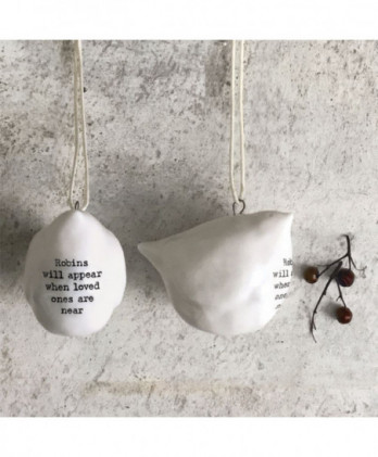 Στολίδι Robin Από Πορσελάνη 5,5εκ