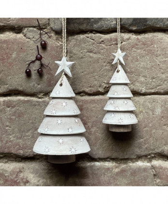 Δέντρο Ξύλινο Με Νιφάδες Κρεμαστό 10εκ