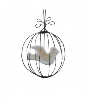 Συρμάτινη Μπάλα Με Ξύλινο Περιστέρι 5,5εκ