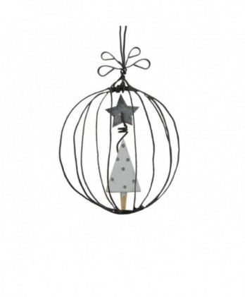 Συρμάτινη Μπάλα Με Ξύλινο Δεντράκι 5,5εκ