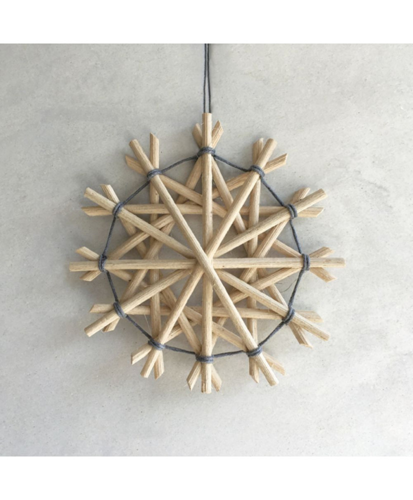 Αστέρι Μικρό 12 Ακτίνων Από Rattan 12εκ