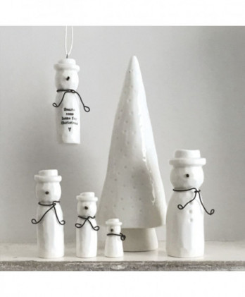 Πορσελάνινο στολίδι Χιονάνθρωπος 7εκ