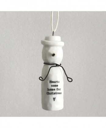 Πορσελάνινο στολίδι Χιονάνθρωπος 7εκ