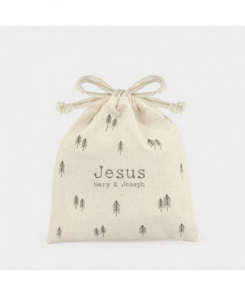 Μαρία Ιωσήφ Και Χριστός Ξύλινα Σε Πουγκί