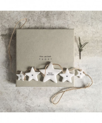 Γιρλάντα Με Πορσελάνινα Αστέρια 50εκ