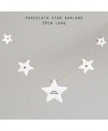 Γιρλάντα Με Πορσελάνινα Αστέρια 50εκ