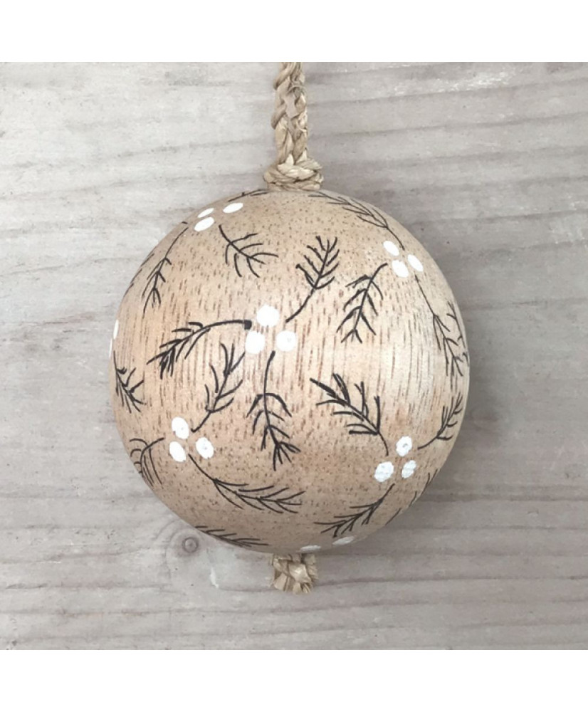 Μπάλα Ξύλινη Με Κλαδιά Berry 5εκ