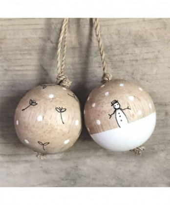 Μπάλα Ξύλινη Με Γκι 4εκ