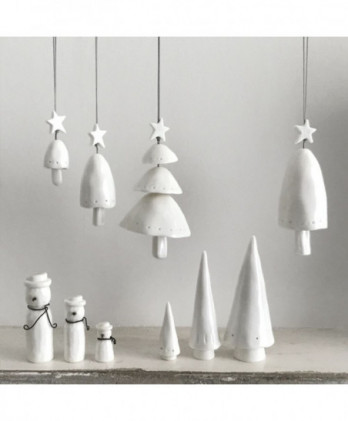 Καμπάνα Δέντρο Μεγάλο Από Πορσελάνη Κρεμαστό 11εκ