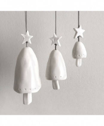 Καμπάνα Δέντρο Μεσαίο Από Πορσελάνη Κρεμαστό 8εκ