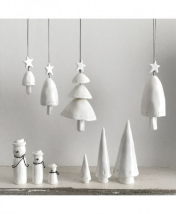 Καμπάνα Δέντρο Μεσαίο Από Πορσελάνη Κρεμαστό 8εκ