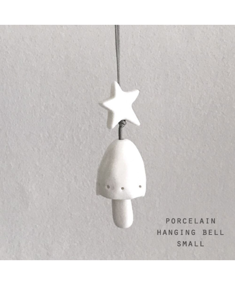 Καμπάνα Δέντρο Μικρό Από Πορσελάνη Κρεμαστό 8εκ