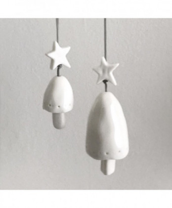 Καμπάνα Δέντρο Μικρό Από Πορσελάνη Κρεμαστό 8εκ