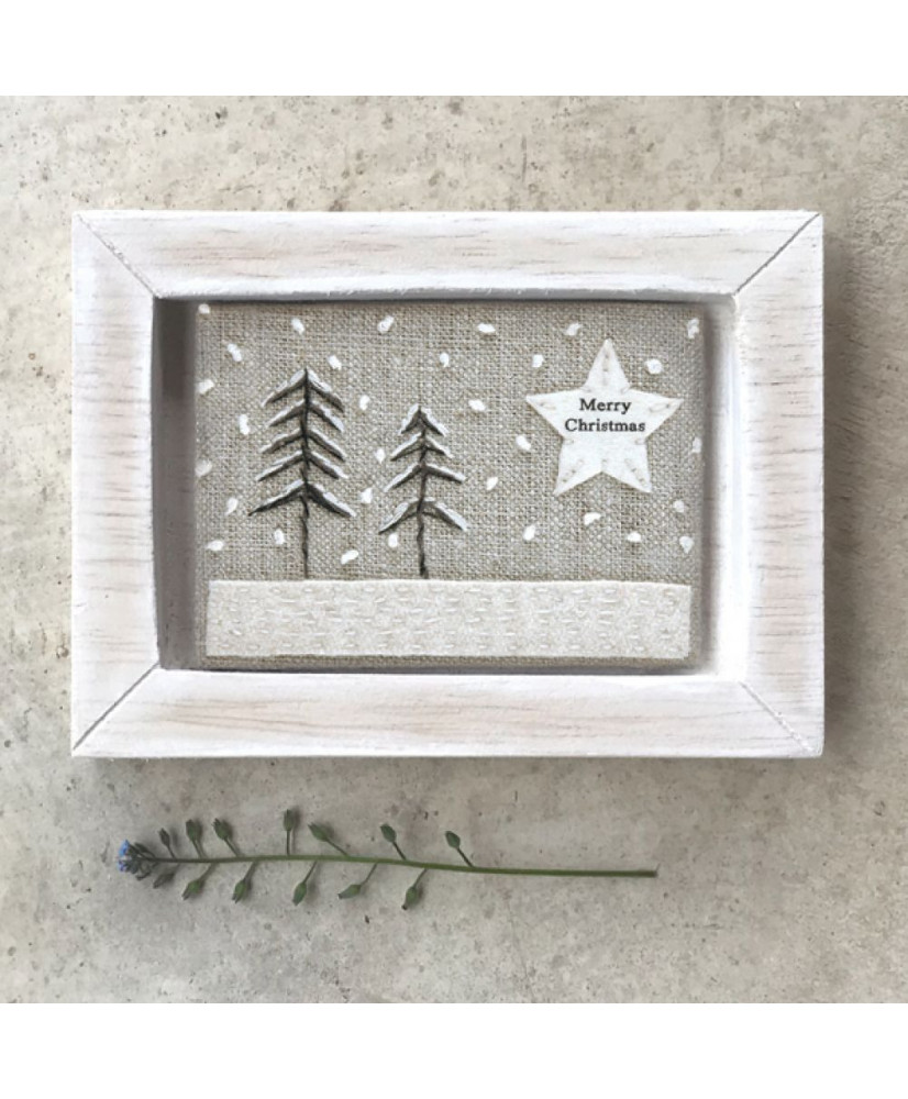 Κάδρο Με Κέντημα Και Μήνυμα Merry Christmas