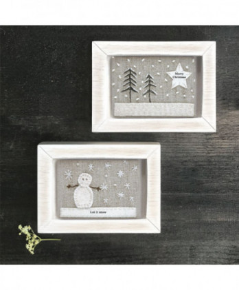 Κάδρο Με Κέντημα Και Μήνυμα Merry Christmas