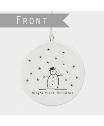 Πορσελάνινη Μπάλα Με Σχέδια Χιονάνθρωπο – Νιφάδα 6,5εκ