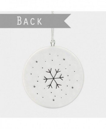 Πορσελάνινη Μπάλα Με Σχέδια Χιονάνθρωπο – Νιφάδα 6,5εκ