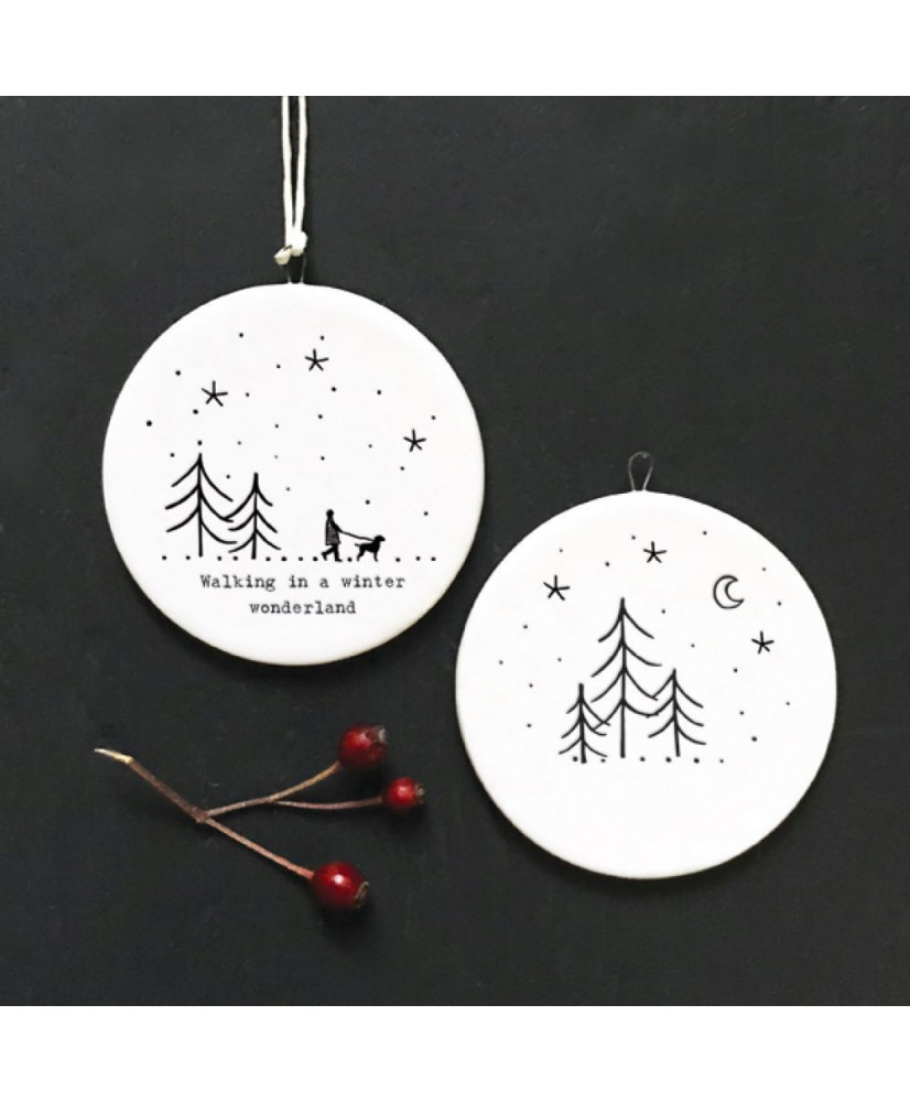 Πορσελάνινη Μπάλα Με Σχέδια Έλατα 6,5εκ