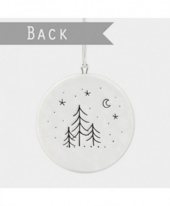 Πορσελάνινη Μπάλα Με Σχέδια Έλατα 6,5εκ