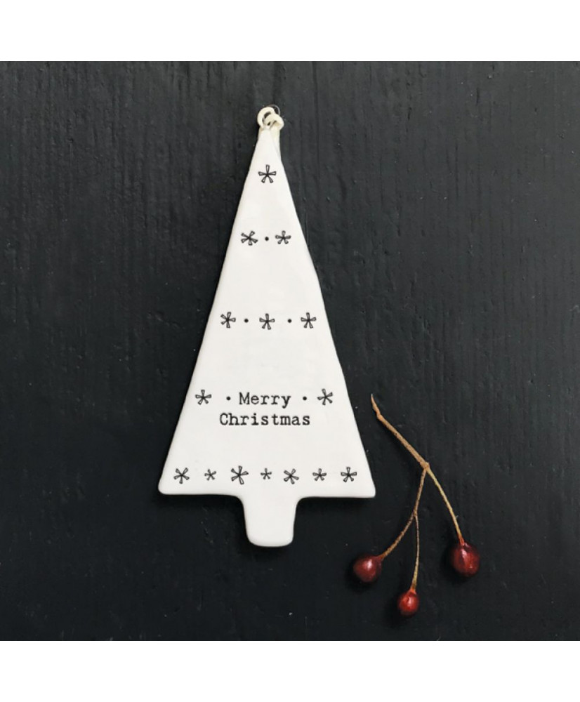 Πορσελάνινο Δέντρο Κρεμαστό – Merry Christmas 11εκ