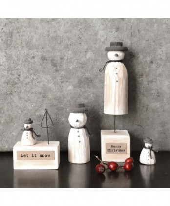 Ξύλινο Θέμα Με Χιονάθρωπο 4εκ