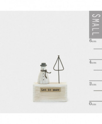 Ξύλινο Θέμα Με Χιονάθρωπο 4εκ
