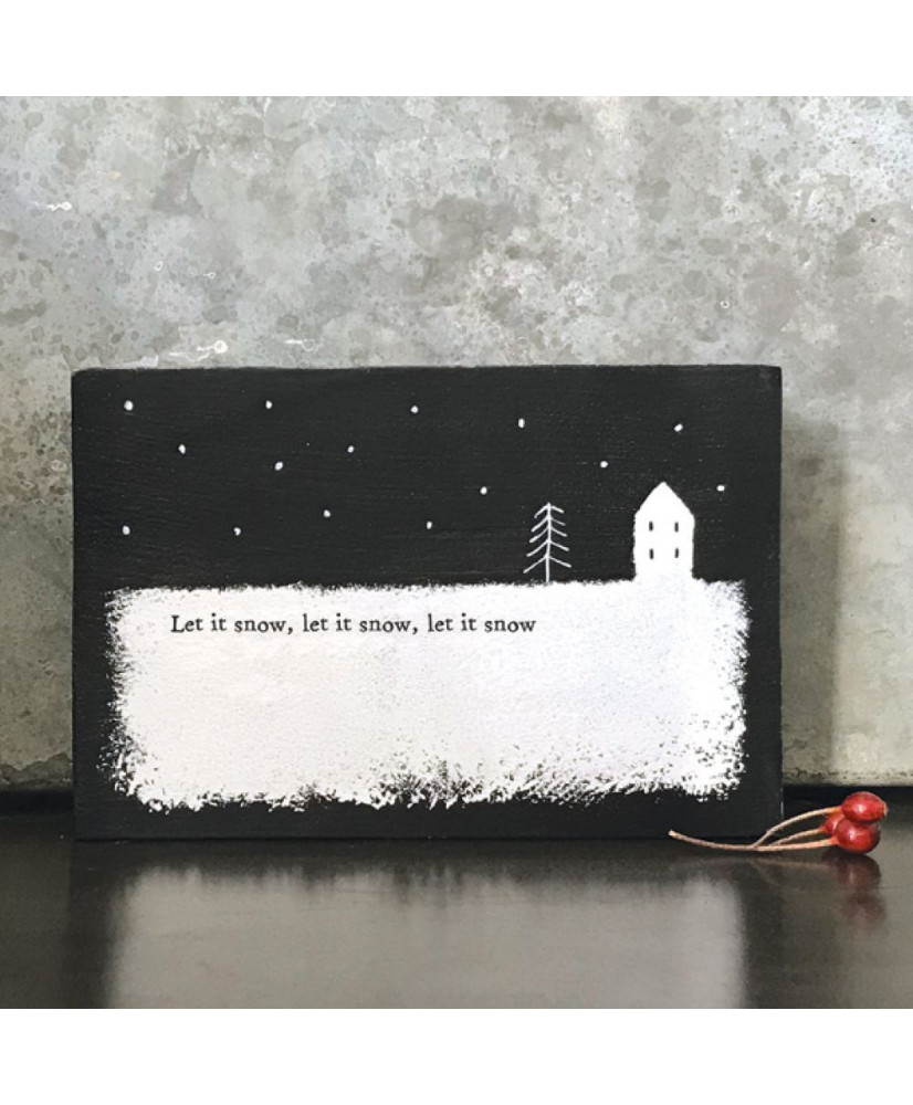 Ξύλινο Τούβλο – Let It Snow 18x11εκ