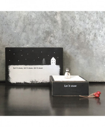 Ξύλινο Τούβλο – Let It Snow 18x11εκ