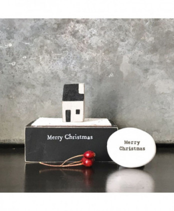 Ξύλινη Βάση Με Σπίτι – M.Christmas 8εκ