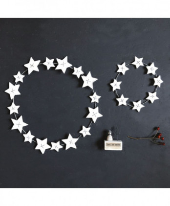 Στεφάνι Με Αστεράκια Από Ξύλο 13εκ