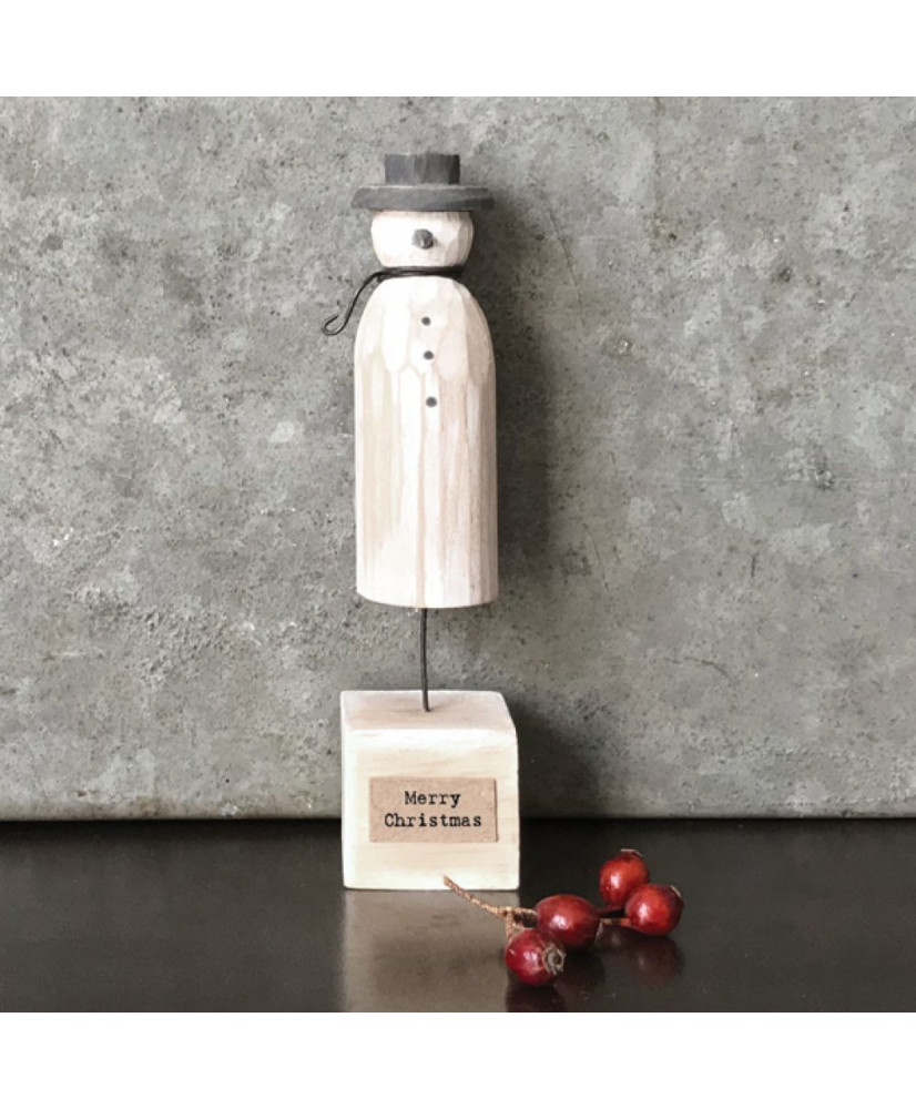 Χιονάνθρωπος Σε Σταντ Και Μήνυμα Merry Christmas 11,5εκ