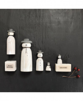 Χιονάνθρωπος Σε Σταντ Και Μήνυμα Merry Christmas 11,5εκ