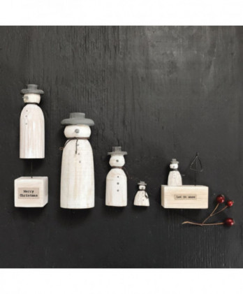 Χιονάνθρωπος Μεσαίος Από Ξύλο 5,5εκ