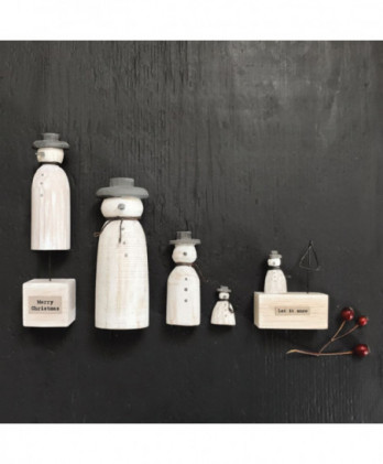 Χιονάνθρωπος Μεγάλος Από Ξύλο 9εκ