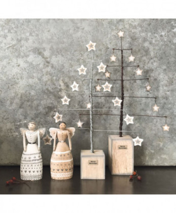 Δέντρο Με Αστέρια Σε Σκουριά Χρώμα 32εκ