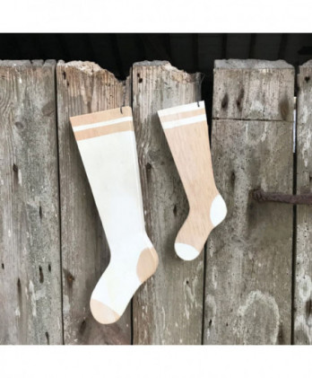 Κάλτσα Μικρή Κρεμαστή Από Ξύλο 25εκ
