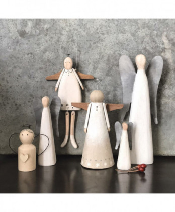 Άγγελος Ψηλός Με Μεταλλικά Φτερά 18εκ