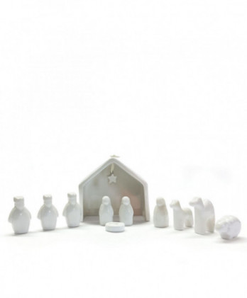 Φάτνη Μίνι Με Φιγούρες Από Πορσελάνινη 13εκ.