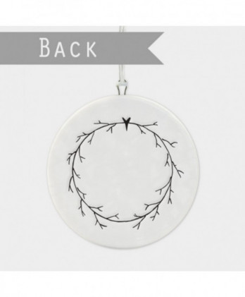 Πορσελάνινη Μπάλα Με Κλαδιά Και Στεφανάκι 6,5εκ