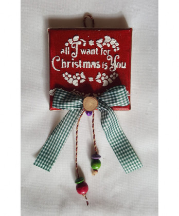 Κρεμαστό γούρι σε καμβά