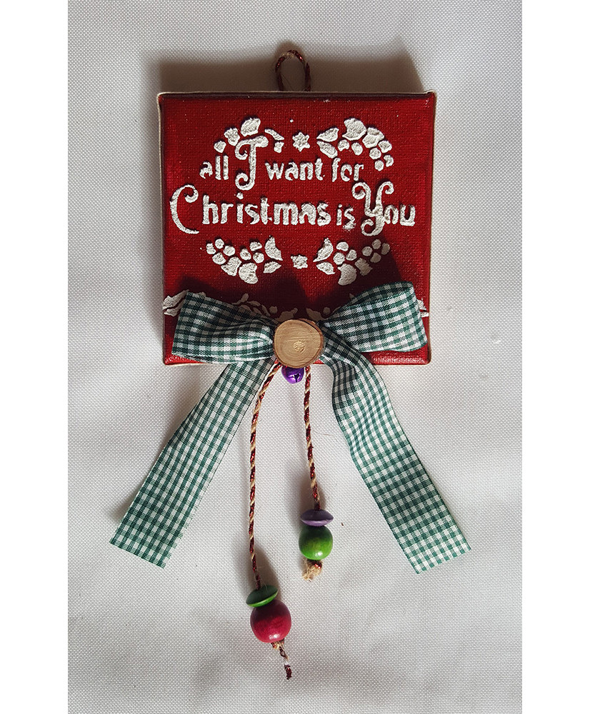 Κρεμαστό γούρι σε καμβά