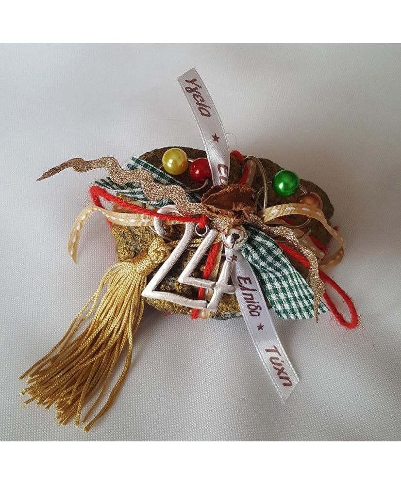 Διακοσμητικό επιτραπέζιο γούρι πέτρα "2024"