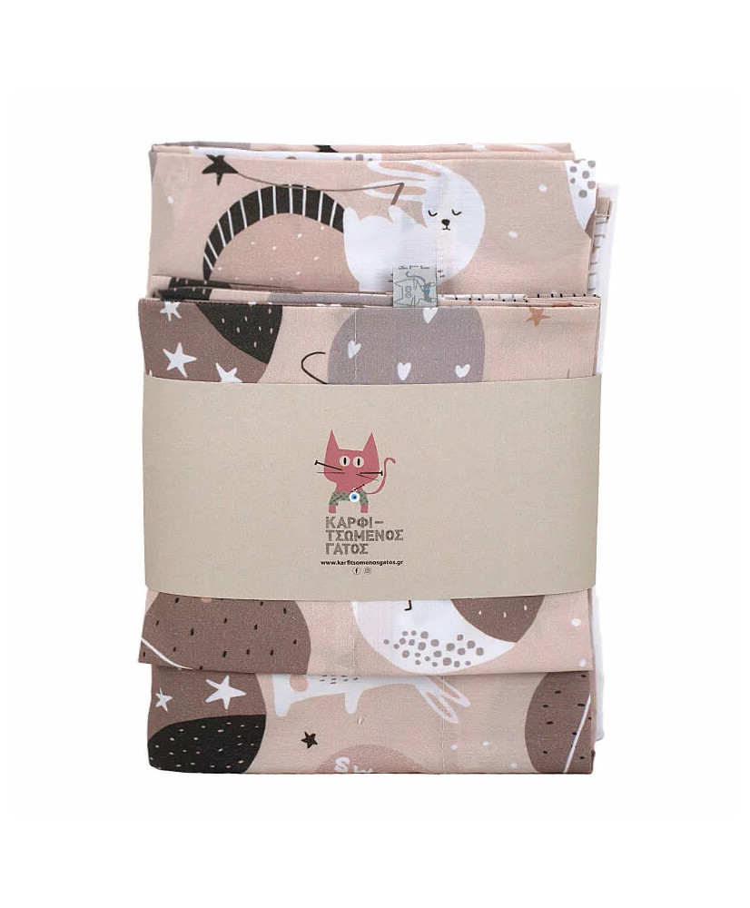 Σεντόνια Κούνιας Με Σχέδιο Sleeping Planets