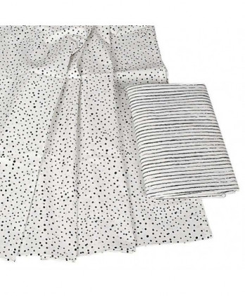 Σεντόνια Κούνιας Με Σχέδιο Stripe & Dots Σε Εκρού Χρώμα